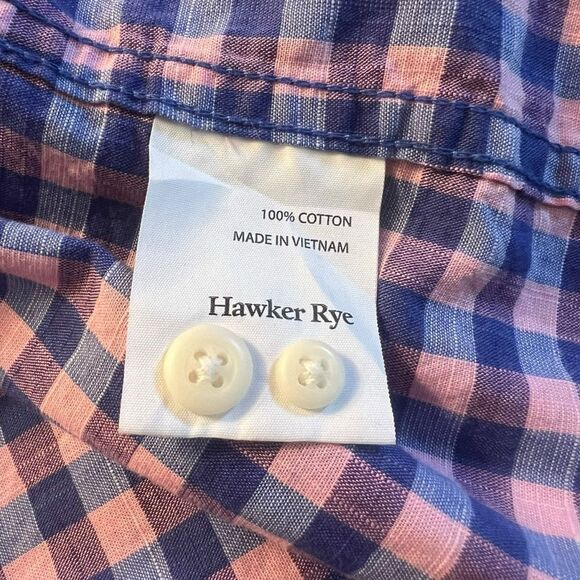 Hawker Rye pink & blue checkered button down shirt - Picture 5 of 8